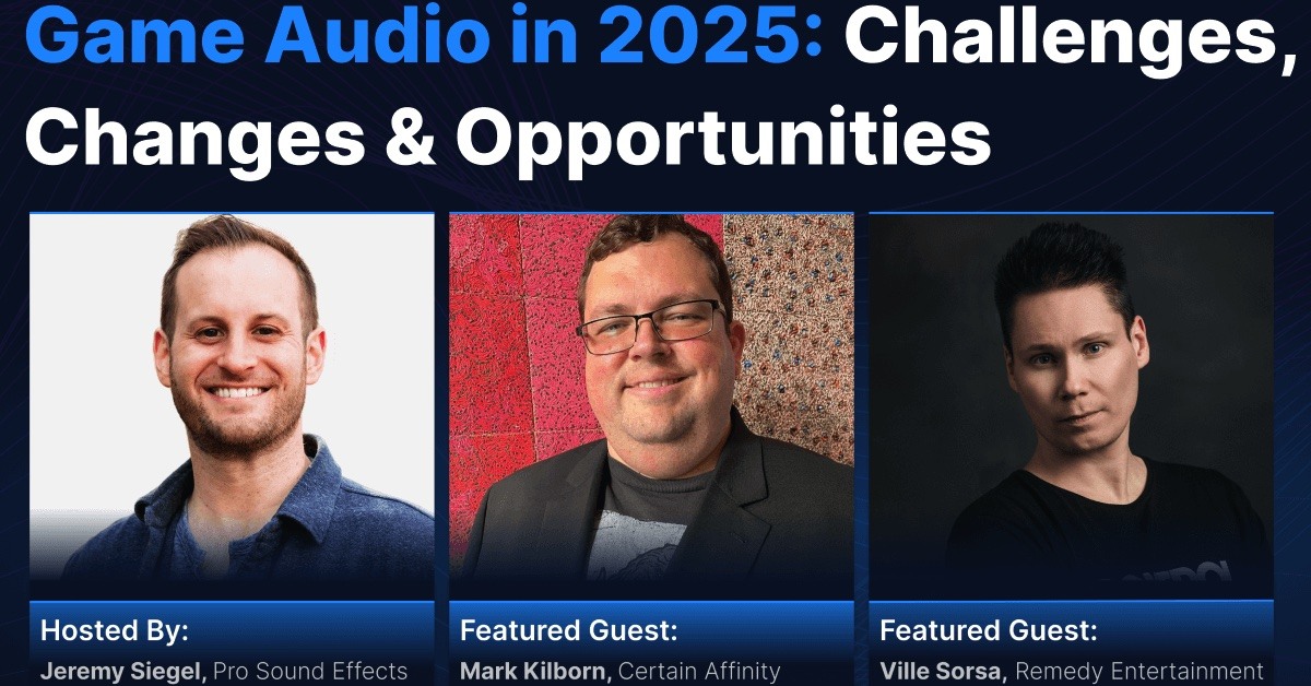 A roundtable chat with game audio pros Mark Kilborn and Ville Sorsa. Two experts’ insights, hopes, and predictions for the coming year.